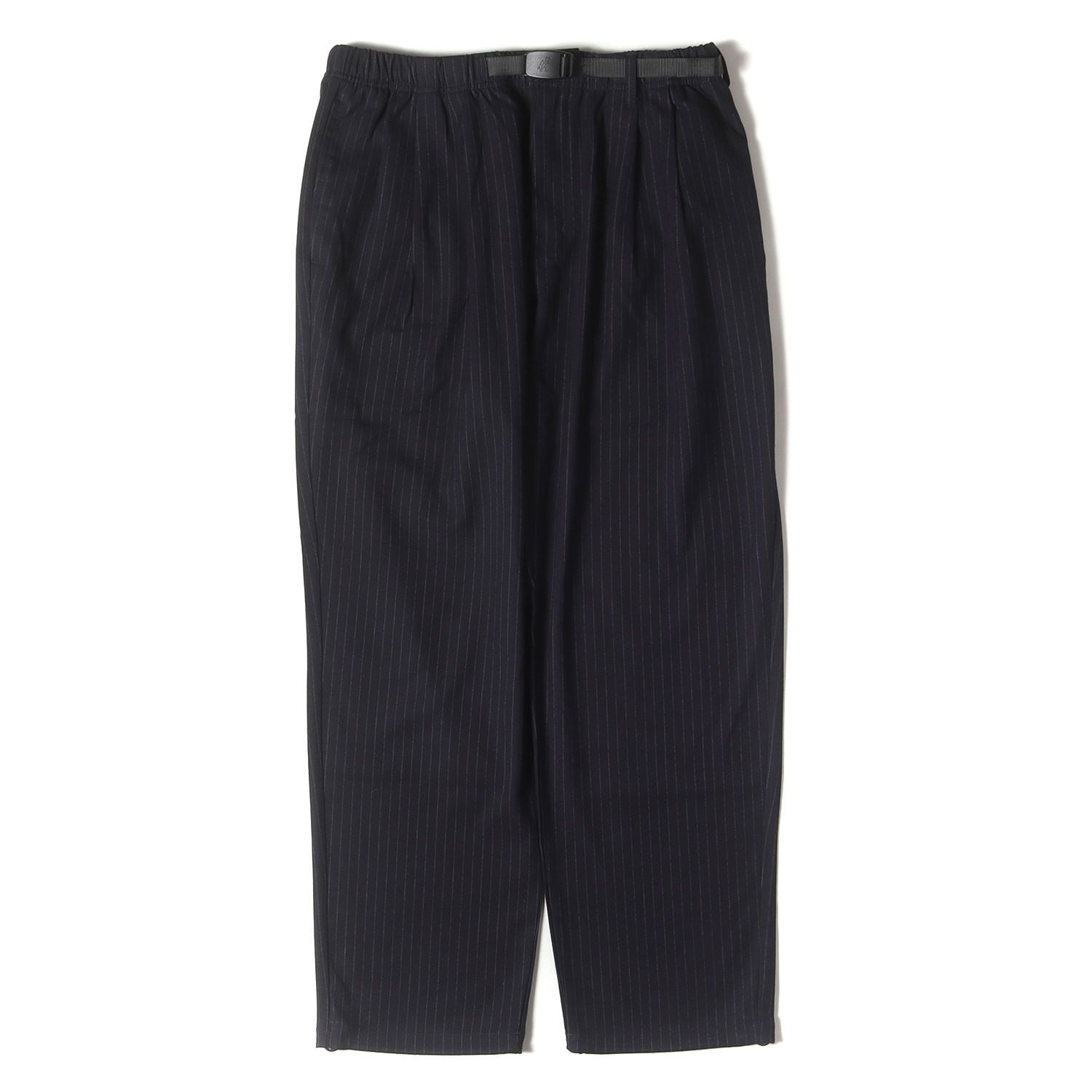 グラミチ　ネイビー ストライプ ワイドパンツ B:MING LIFE STORE by BEAMS｜【別注】Gramicci / ストライプ