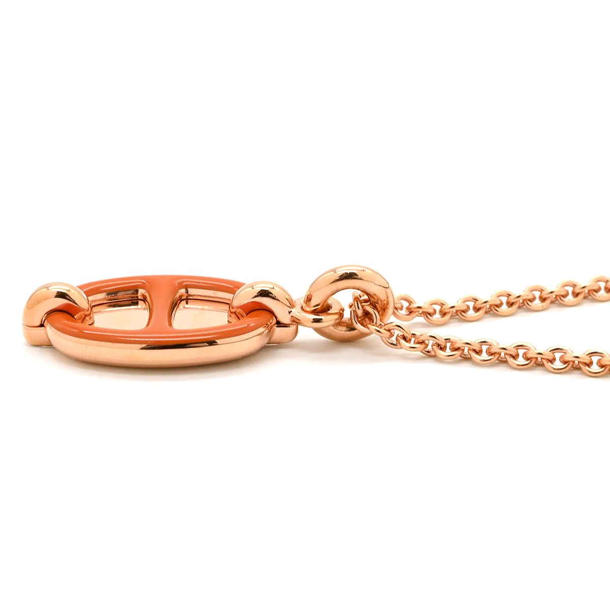 エルメス HERMES ネックレス ミニマイヨン ペンダント GP エナメル