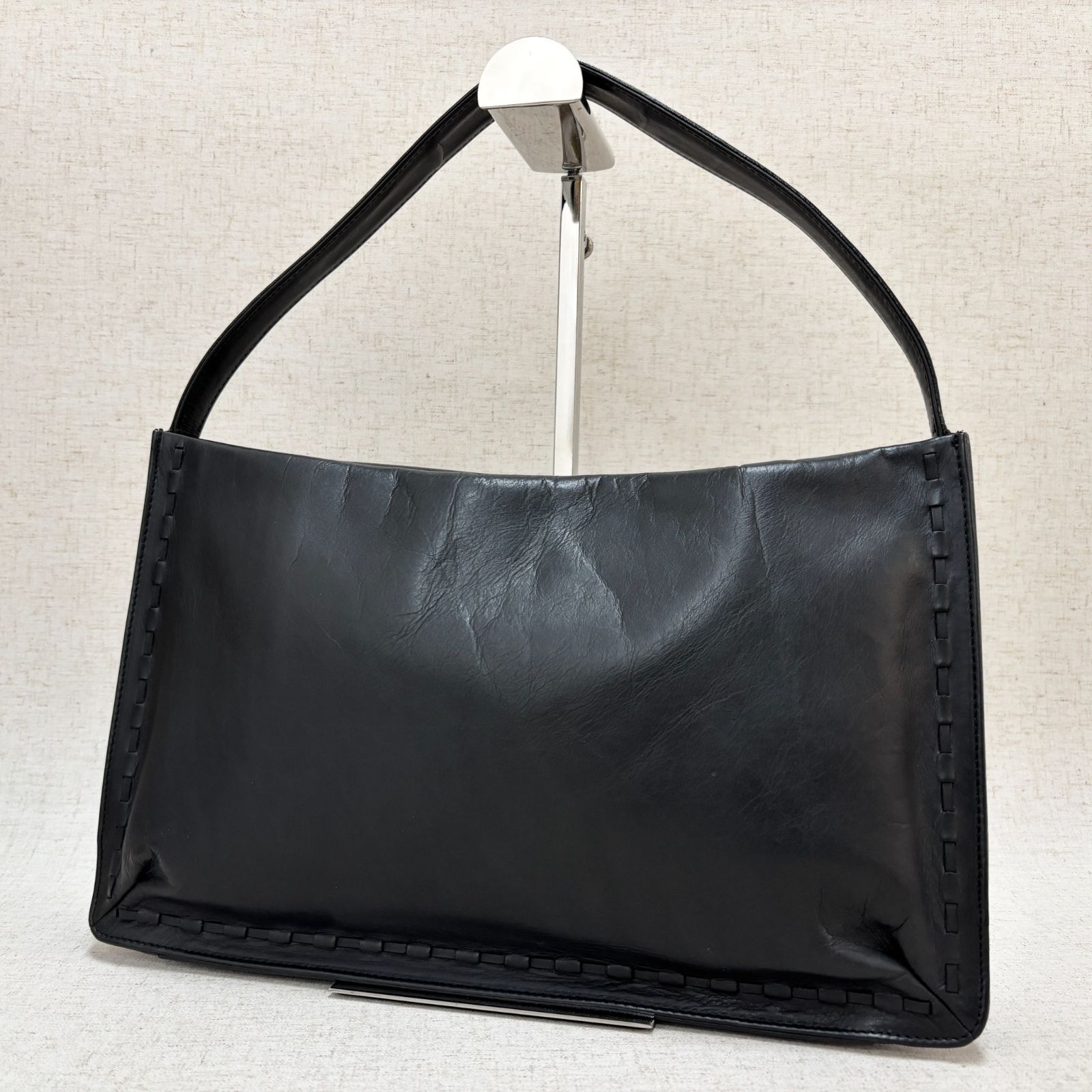 COACH コーチ ワンショルダー バッグ レザー ブラック ソフトレザー 