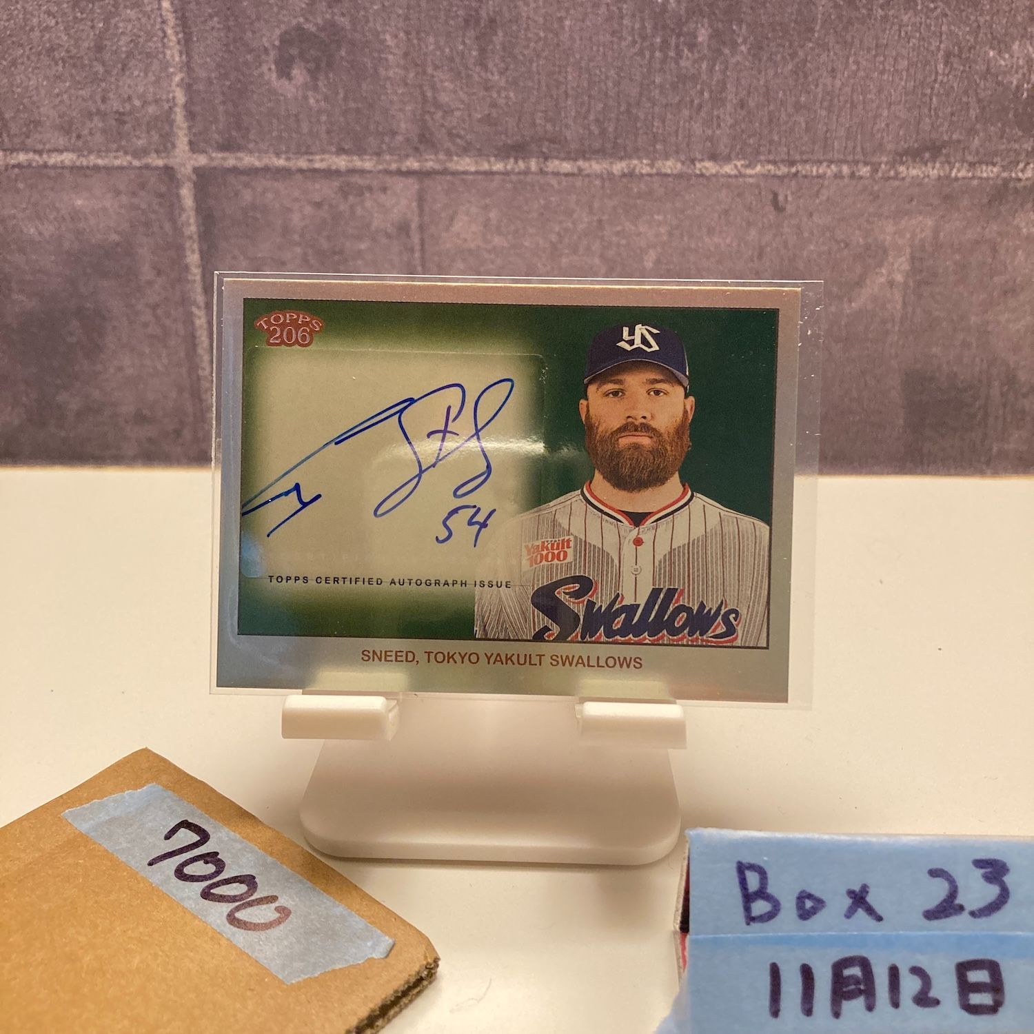 2024 Topps 206 Cy Sneed 1/7 直筆サインカード Tokyo Yakult Swallows