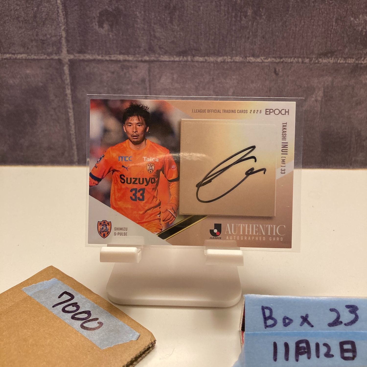 2025Epoch Jリーグ 清水エスパルス 乾貴士 サインカード 5 2025 EPOCH