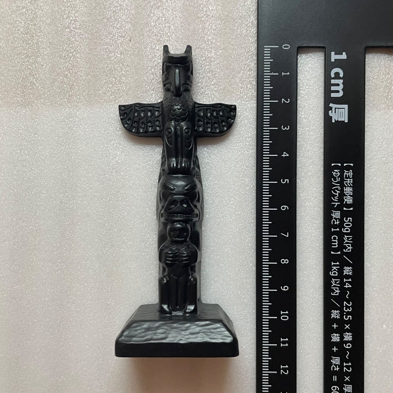 トーテムポール TOTEM POLE レプリカ 黒 カナダ 先住民 ネイティブ