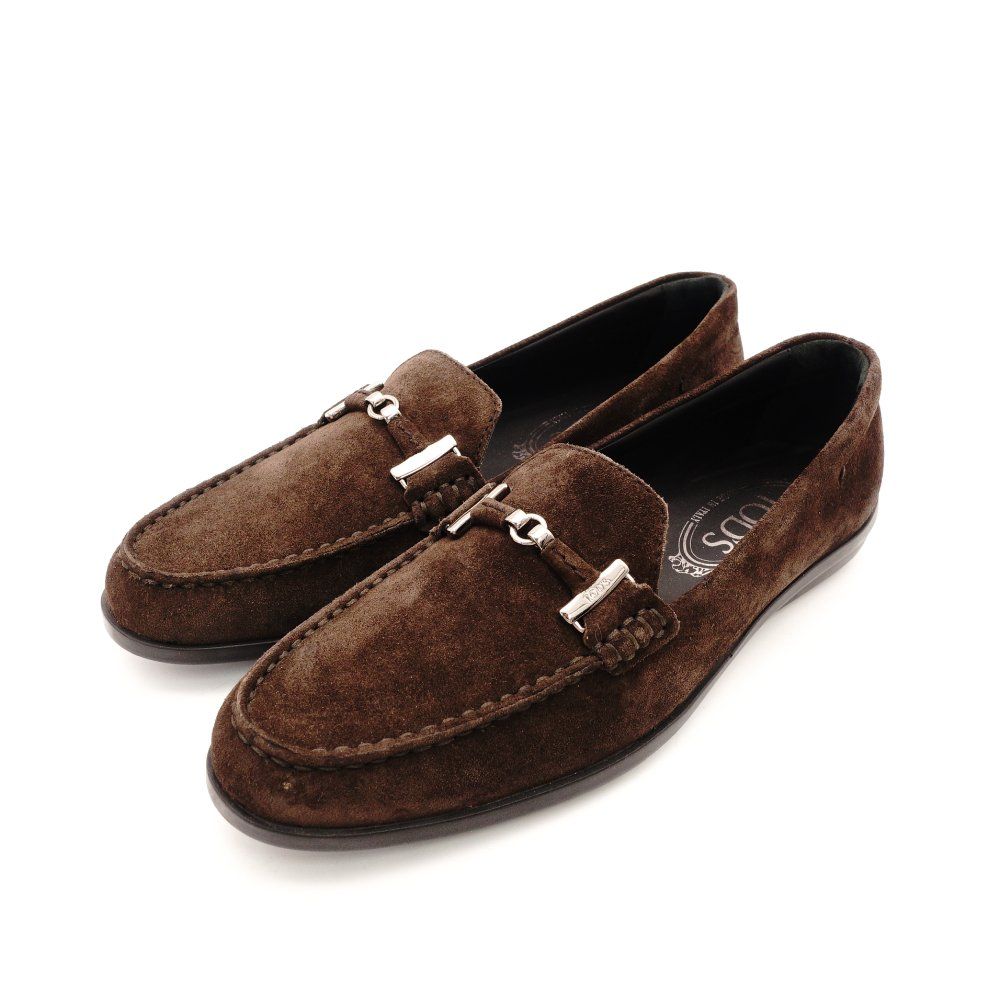 トッズ TOD'S ローファー スリッポン サイズ36 スエード ブラウン 茶色