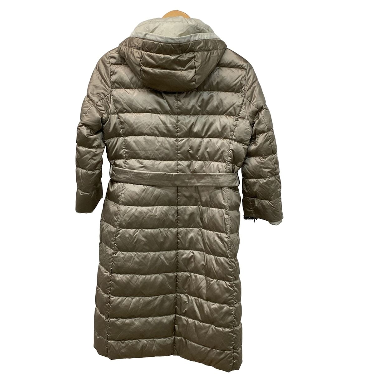 大きいサイズ✨マックスマーラ ダウンコート 40 L ベージュ フード 2way Max Mara（マックスマーラ） Max Mara The Cube ザ・キューブ ダウン