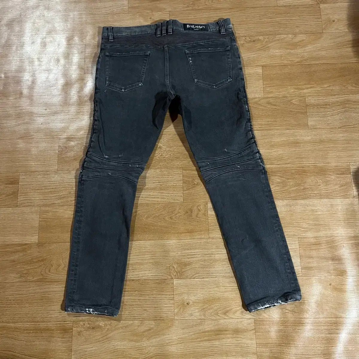 33-34 BALMAIN バルマン スリム バイカーデニム - メルカリ