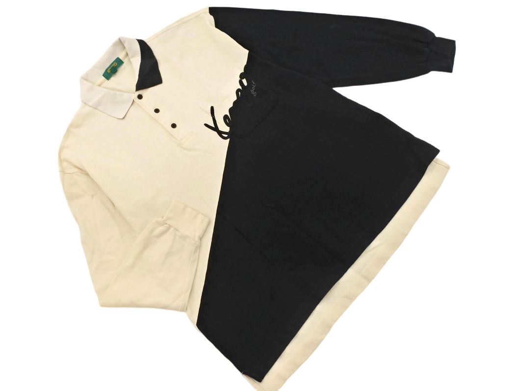 KENZO ケンゾー GOLF ゴルフ バイカラー 長袖 ポロシャツ size5/オフ