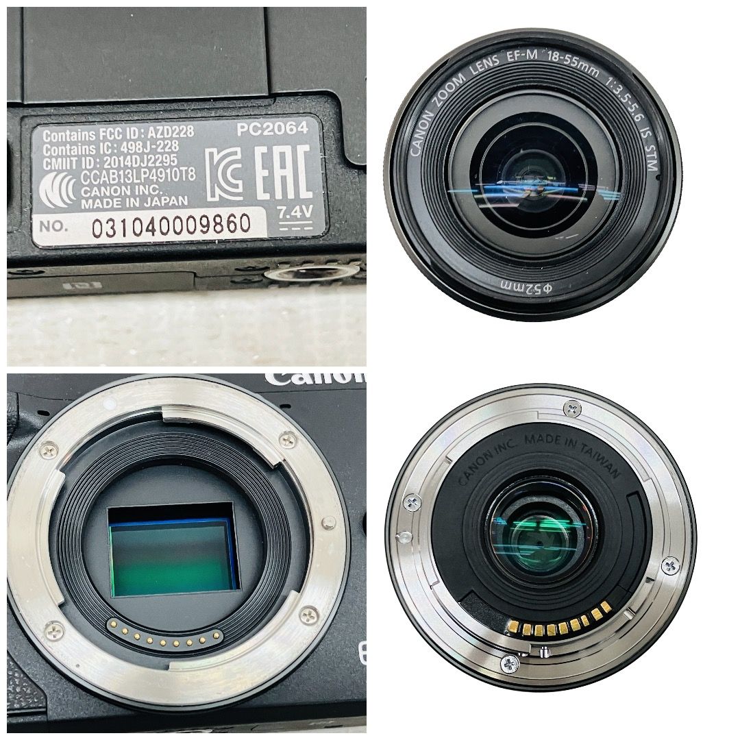 Canon EOS M3 PC2064 ミラーレス一眼カメラ ブラック EF-M 18-55mm F