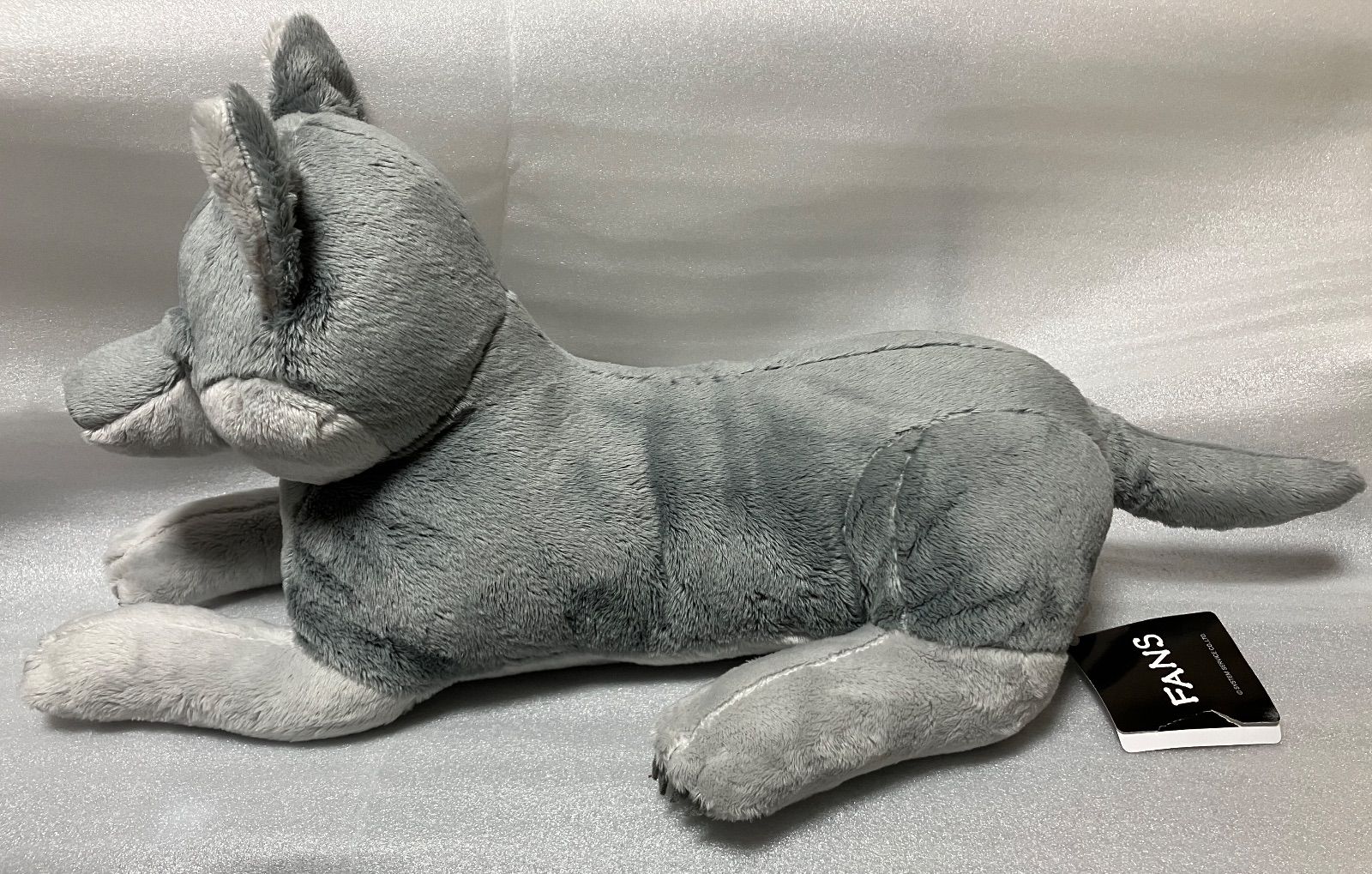 f❌FANS❌ オオカミ グレー ぬいぐるみXL プレミアム - メルカリ