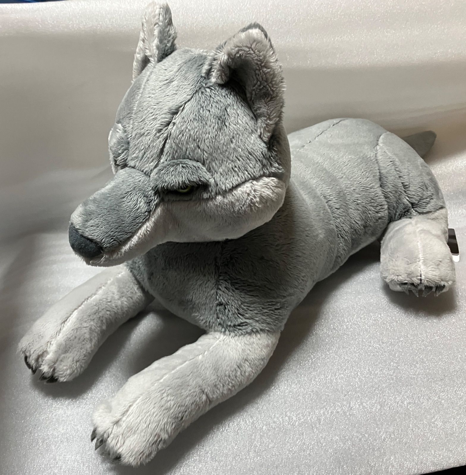 f❌FANS❌ オオカミ グレー ぬいぐるみXL プレミアム - メルカリ