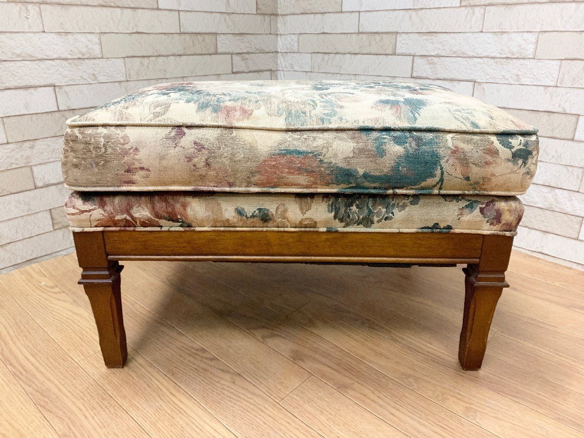 ◇マルニ木工 maruni 地中海シリーズ スツール オットマン 花柄 腰掛