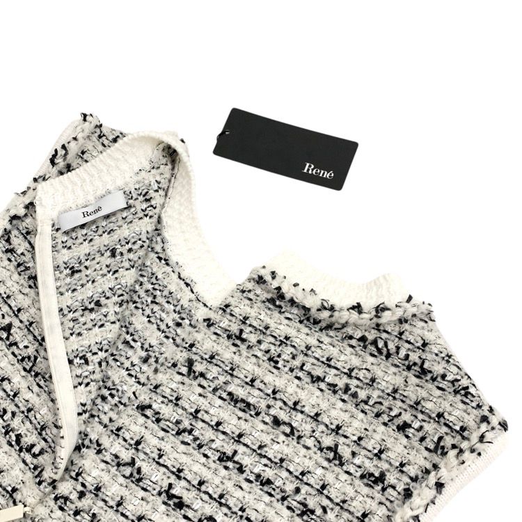 未使用品 2025年 Rene ルネ ニット ドレス ワンピース ホワイト