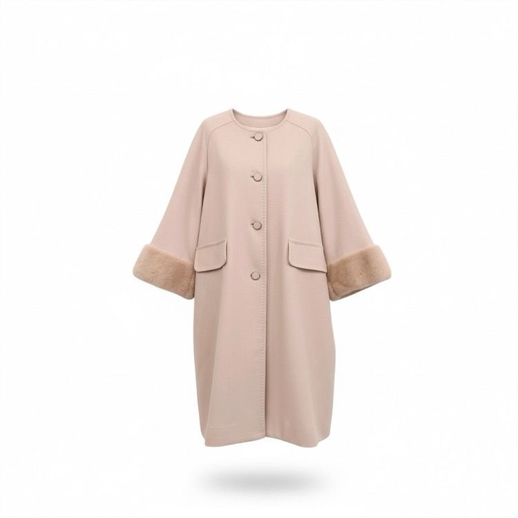 FOXEY フォクシー コート アリア カシミヤ ミンクファー ピンク