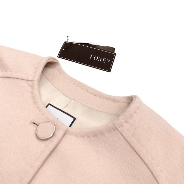 FOXEY フォクシー コート アリア カシミヤ ミンクファー ピンク