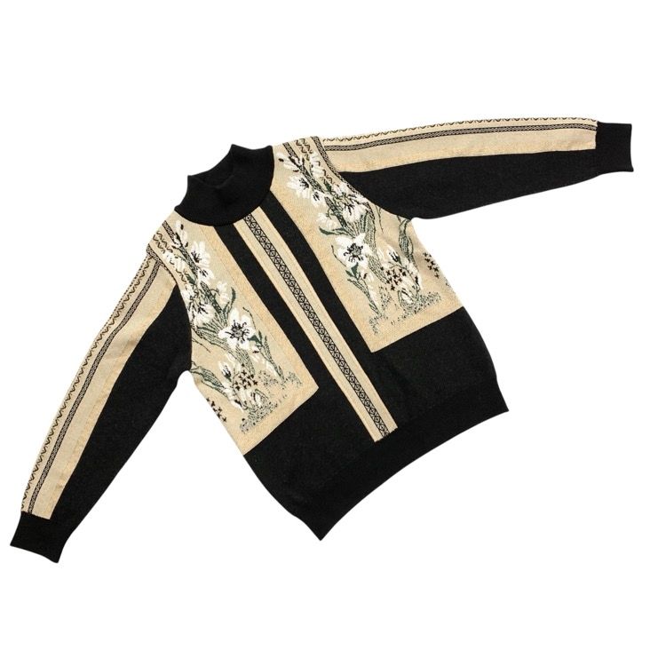 MURRAL ミューラル Framed flower knit sweater フレームフラワー