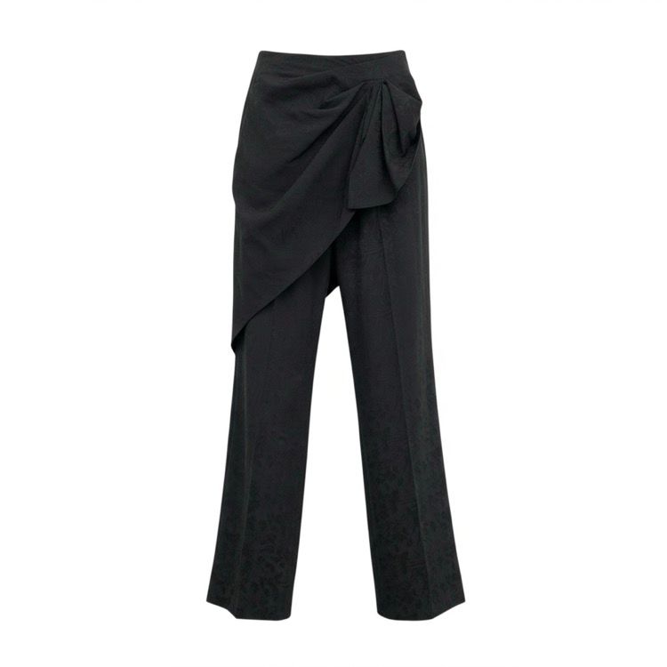 Mame Kurogouchi マメクロゴウチ フローラルジャガードドレープパンツ