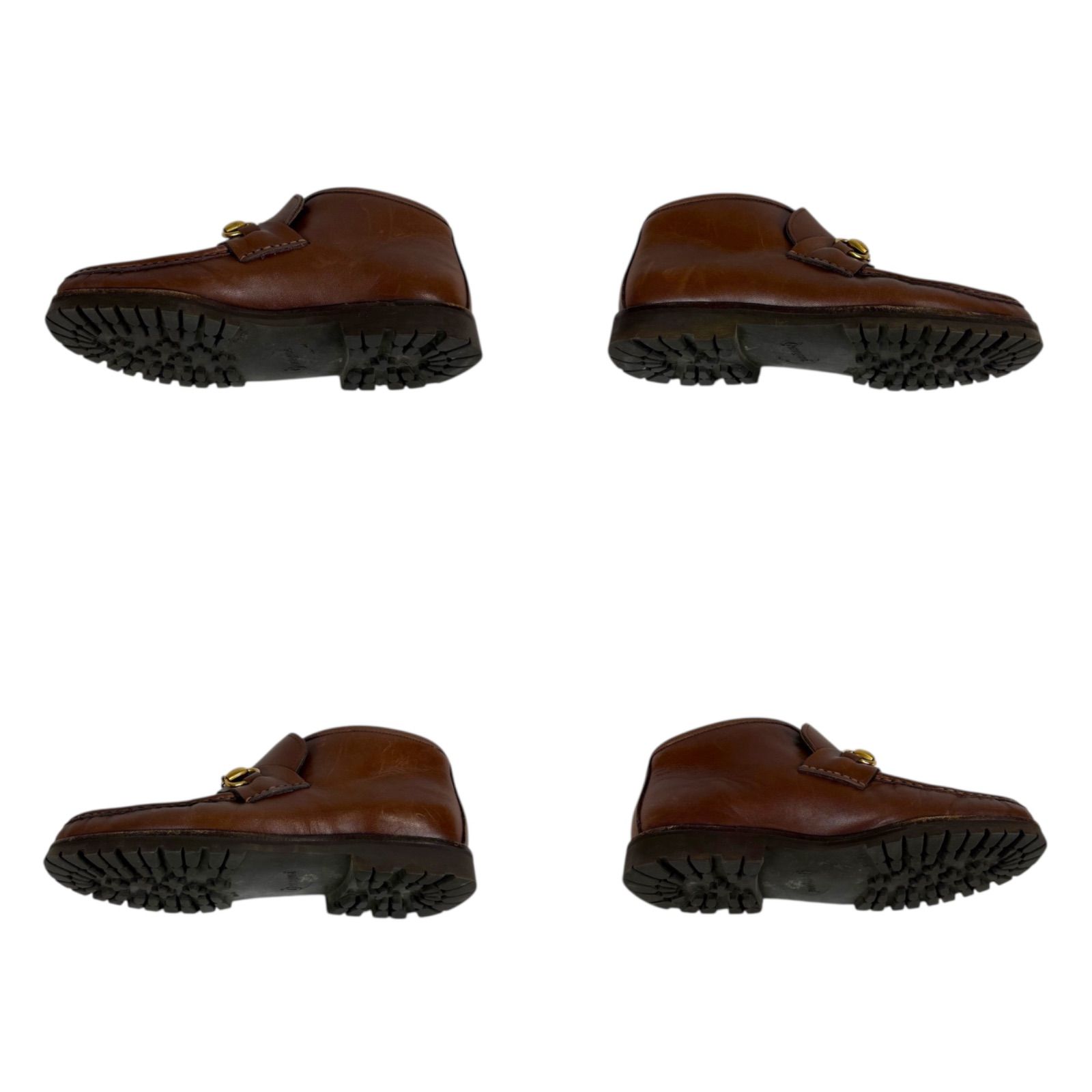 グッチ GUCCI ホースビット ショートブーツ ローファー ブラウン