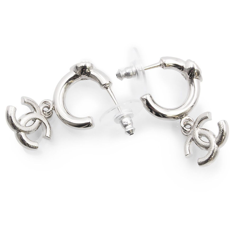 シャネル ABF778 ラインストーン ハート ココマーク フープ スイング