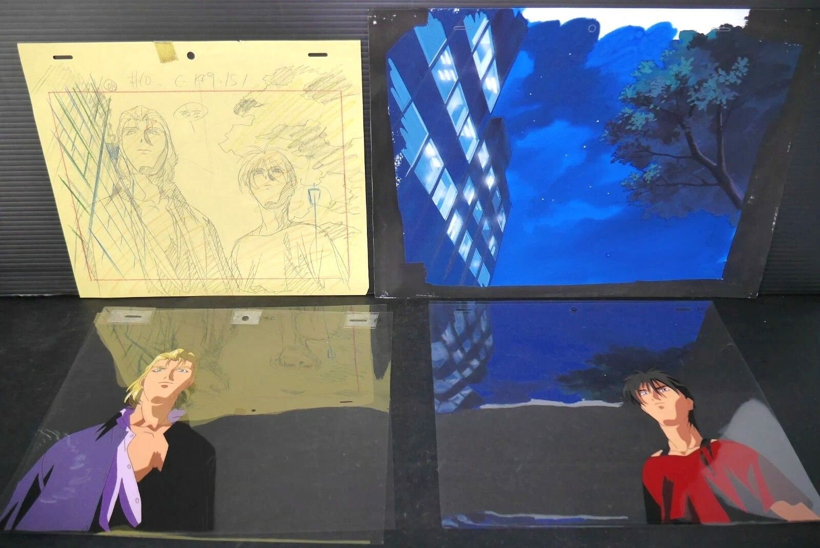 超者ライディーン エース羽田 鷲崎 飛翔 セル画 セット Chouja Reideen Ace Haneda Washizaki Hishou Cel