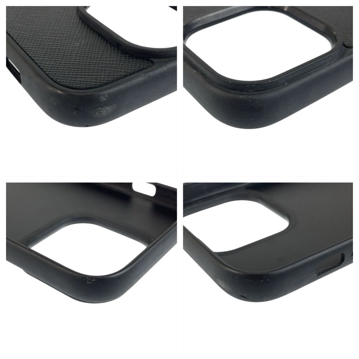 美品 PRADA プラダ サフィアーノ 三角ロゴプレート ブラック 黒