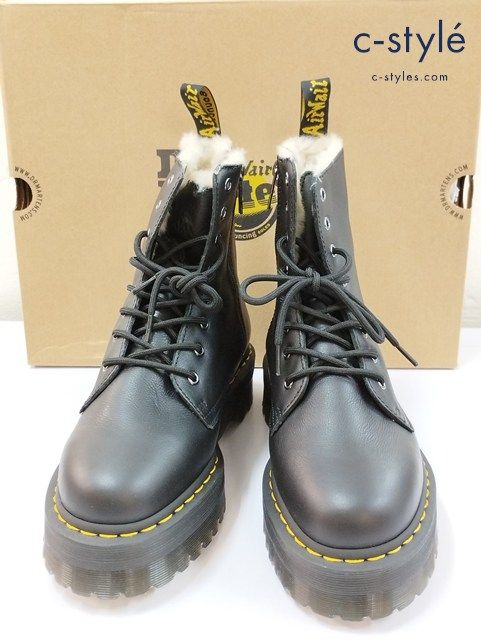 P467 [人気] Dr.Martens ドクターマーチン レザーブーツ UK9 ブラック