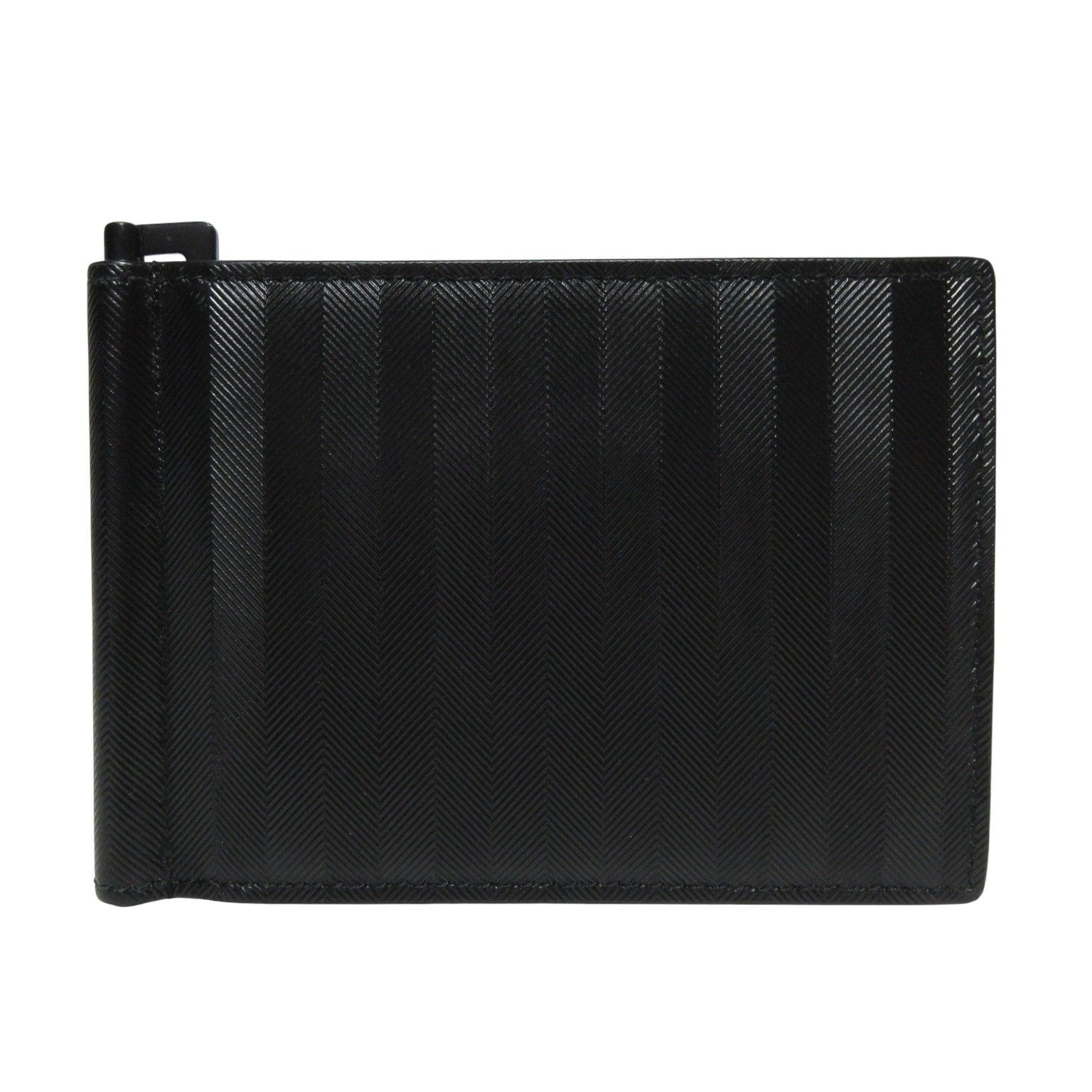 美品メンズ サンローラン パリ黒ビルクリップウォレット レザー二