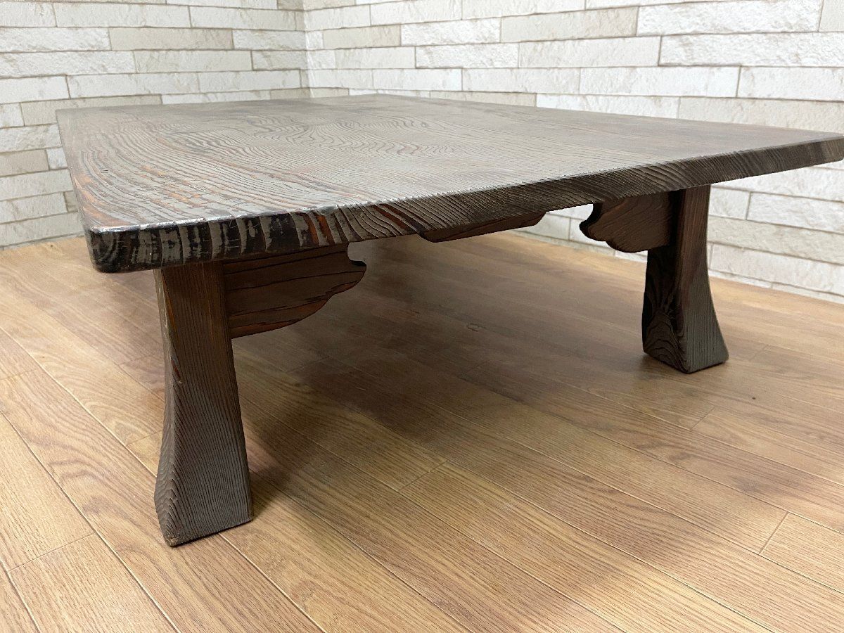 ○天然木 杉 120cm幅 座卓 ちゃぶ台 ローテーブル センターテーブル 文