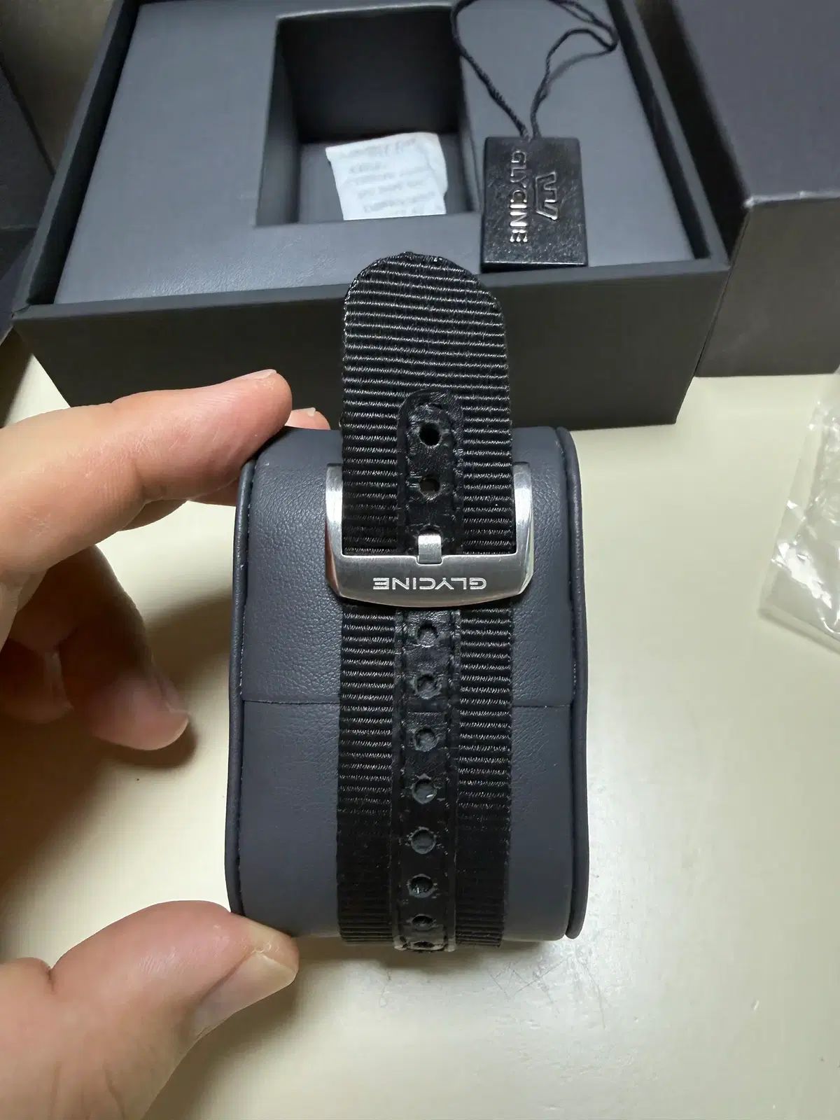  GLYCINE エアマン ヴィンテージ 白文字盤 40mm 通気性 自動巻き時計 腕時計(アナログ)