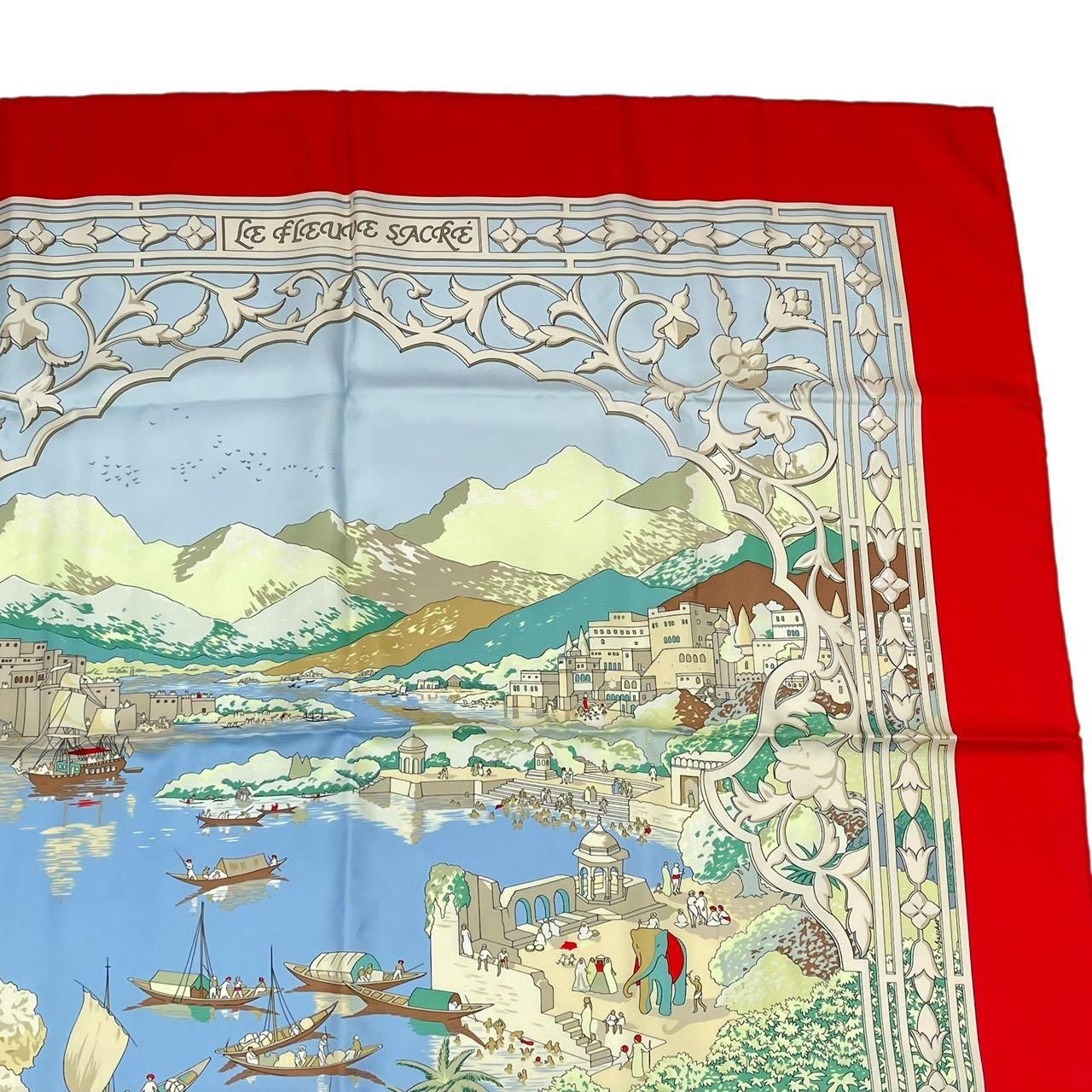 【希少レア】HELMES エルメス カレ 90 スカーフ 聖なる大河 未使用品 HERMES エルメス カレ90 シルク100％ スカーフ LE FLEUVE