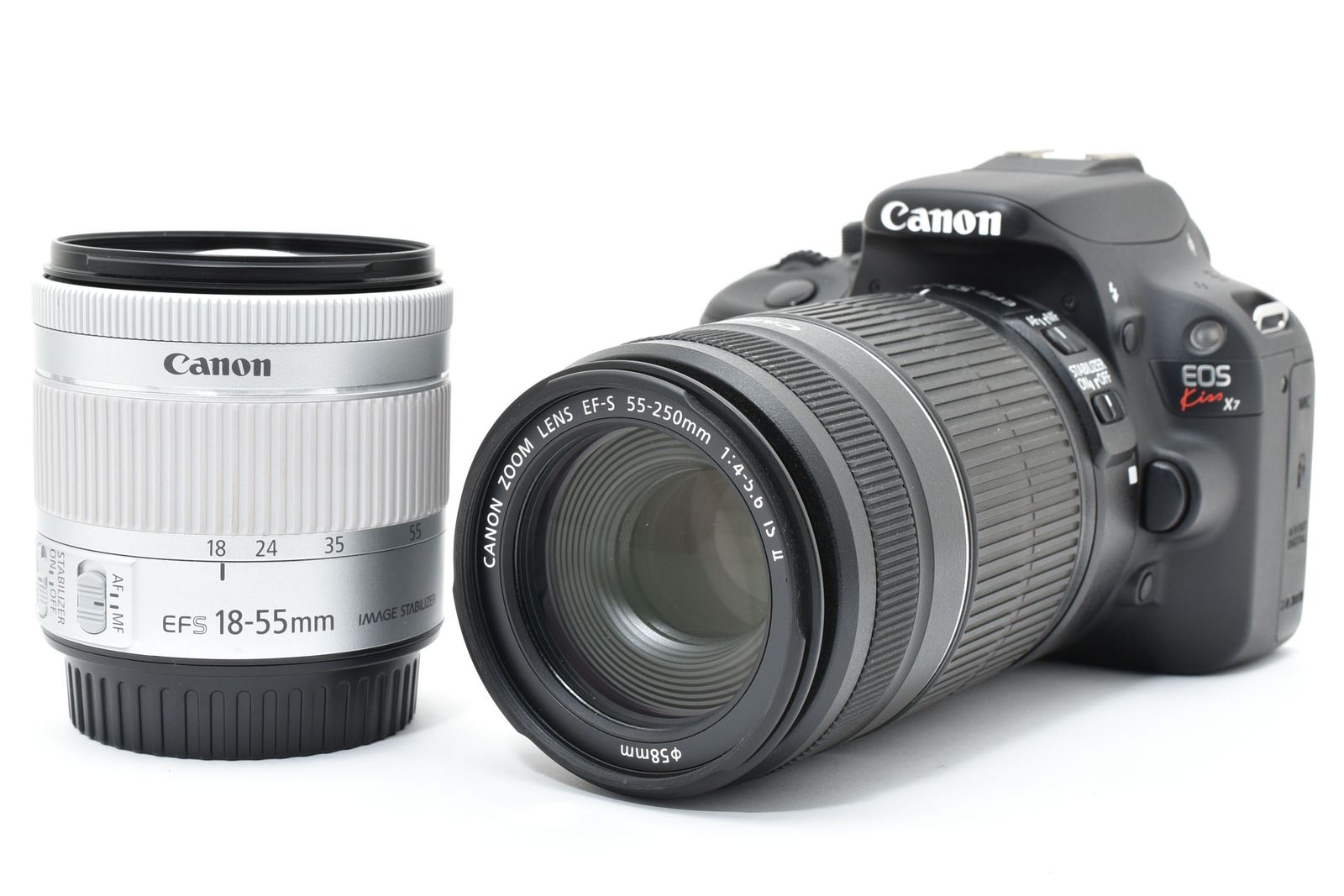 □ 美品 □ キヤノン Canon EOS kiss X7 ダブルレンズセット ≪S数