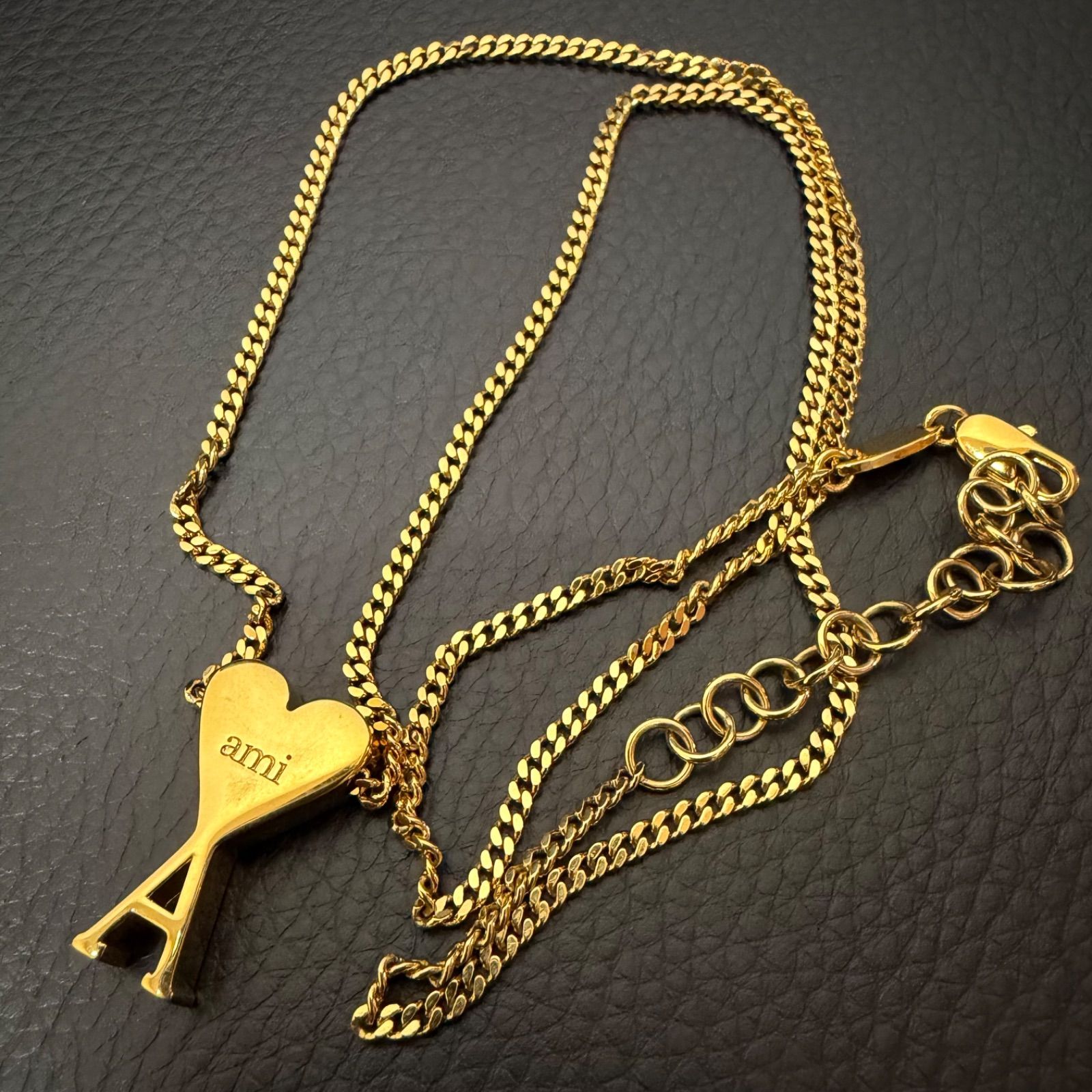 ◎AMI PARIS アミパリス AMI DE COEUR ペンダントネックレス ゴールド 