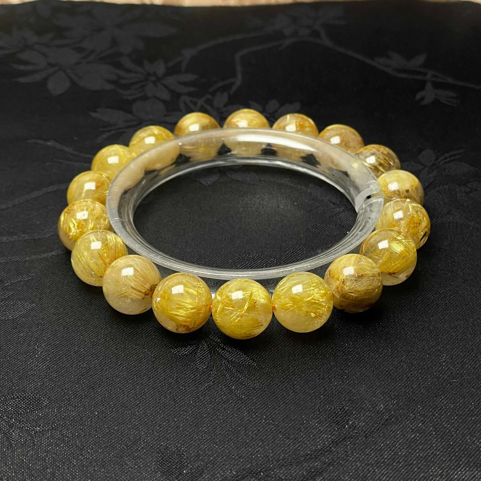 天然宝石☆【65A極!極満針ルチルクォーツ】☆ブレスレット 天然石 金運