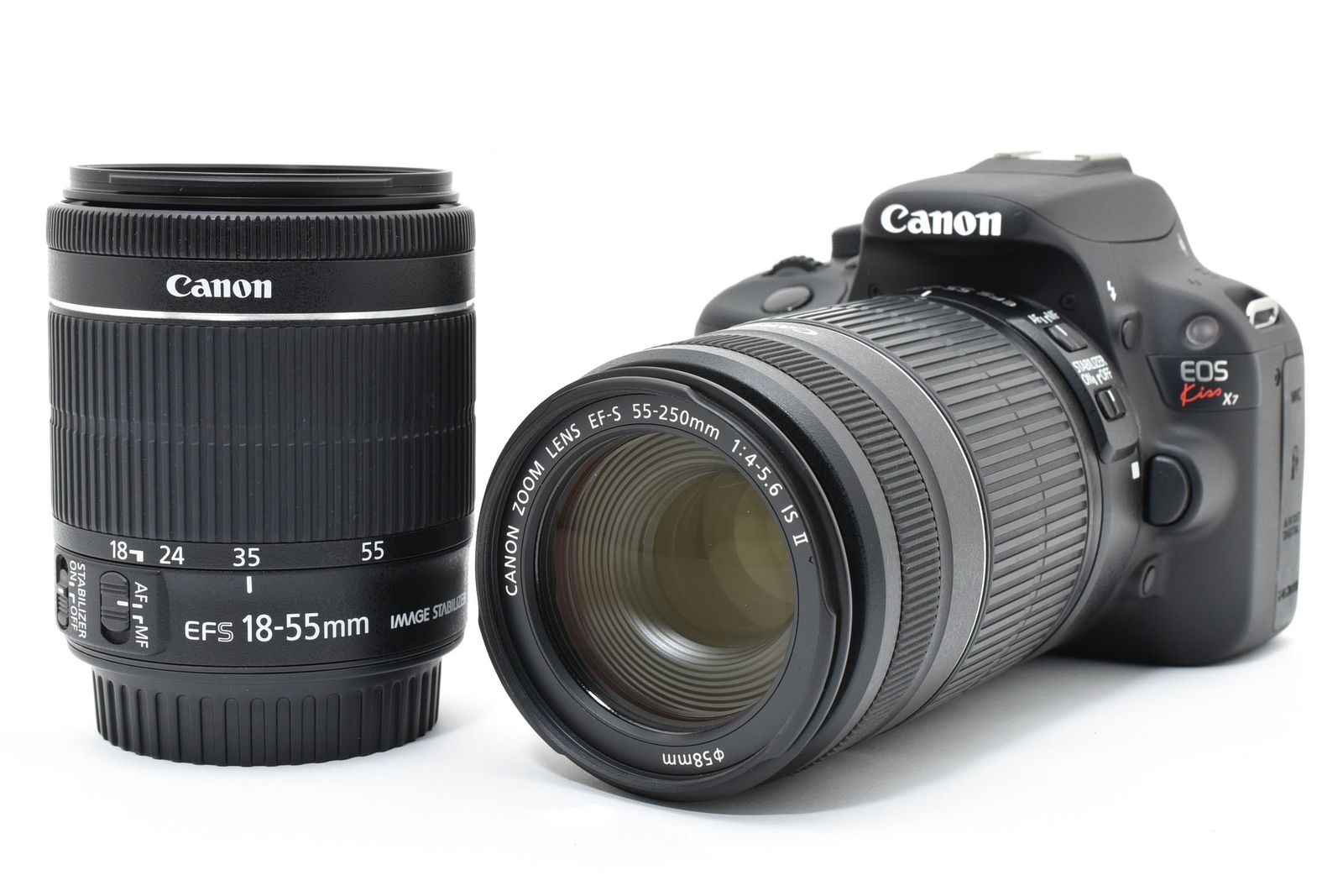 □ 美品 □ キヤノン Canon EOS kiss X7 ダブルレンズセット ≪S数900