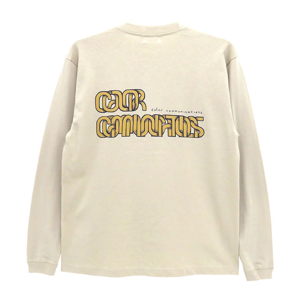 （セール）COLOR COMMUNICATIONS LONG SLEEVE カラーコミュニケーションズ ロングスリーブTシャツ DRIP EMB LINE by HIROKI MURAOKA STONE 刺繍ロゴ　スケートボード スケボー