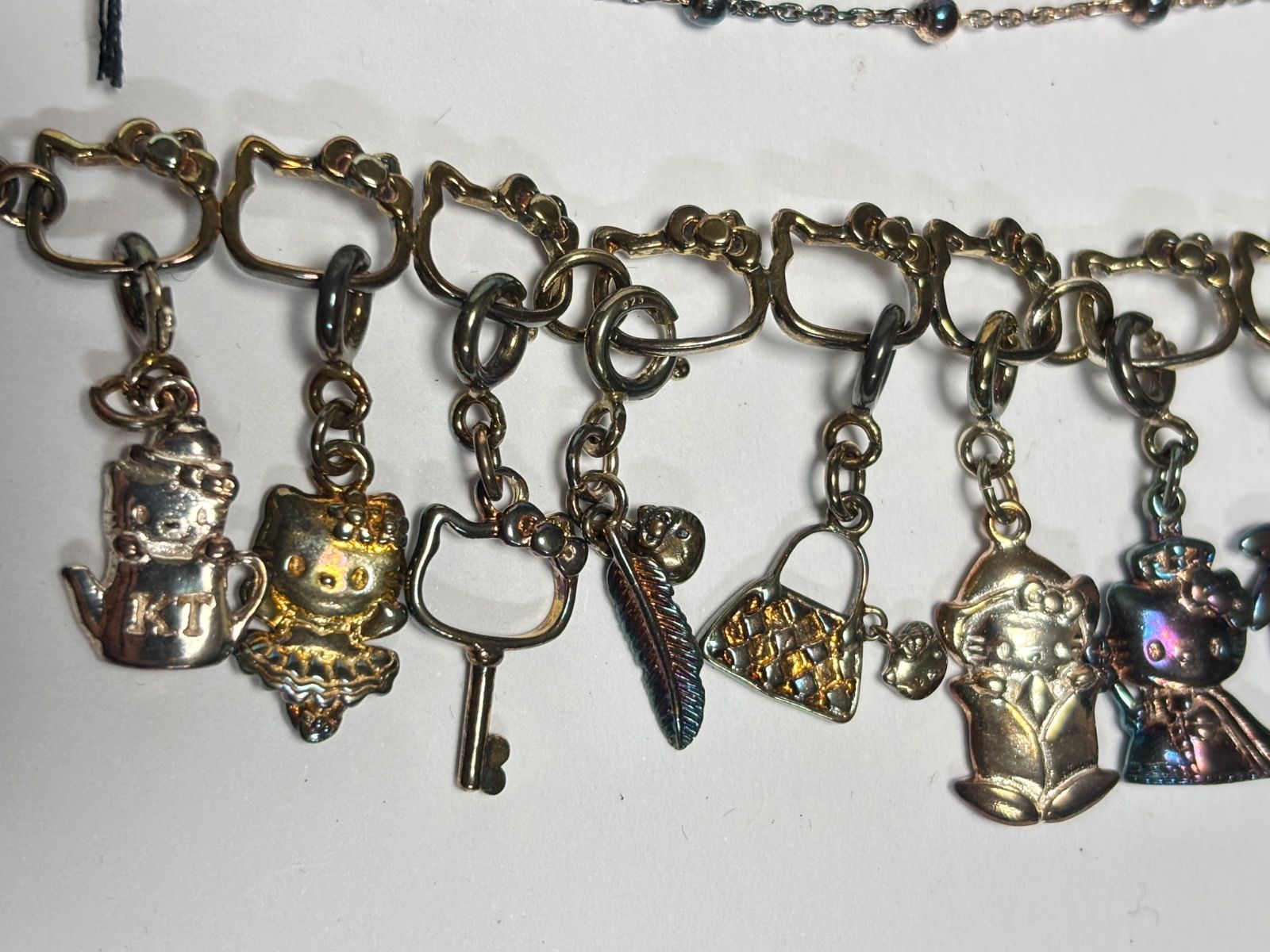 Sanrio ハローキティ silver 925 銀 ブレスレット チャーム ネックレス ストラップ