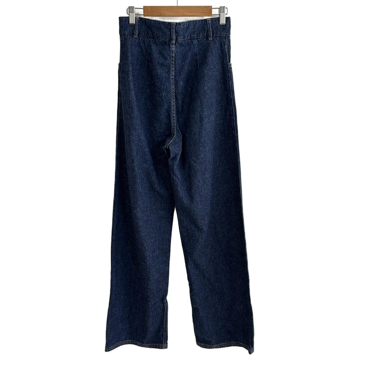 新品BASERANGE ベースレンジ　MISSISSIPPI BODY ブルー BASERANGE(ベースレンジ) ジーンズ サイズXS レディース美品 - ブルー