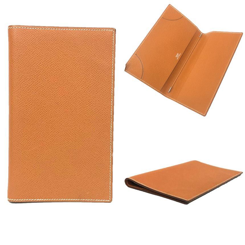 HERMES エルメス ヴィジョン2 Vision 2 アジェンダカバー 手帳カバー ゴールド ブラウン aq 12519