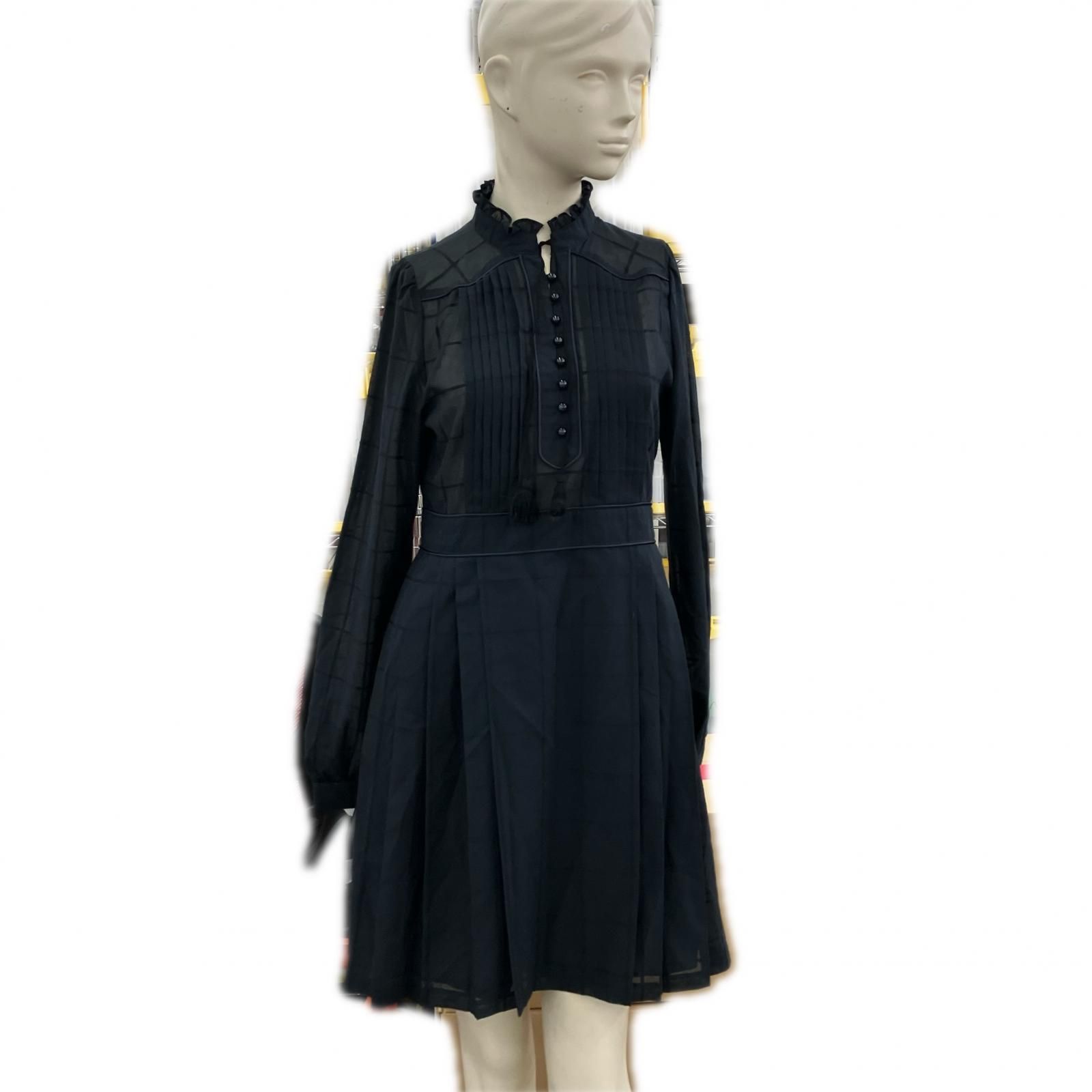 186005 BURBERRY BLUE LABEL バーバリーブルーレーベル ワンピース 黒