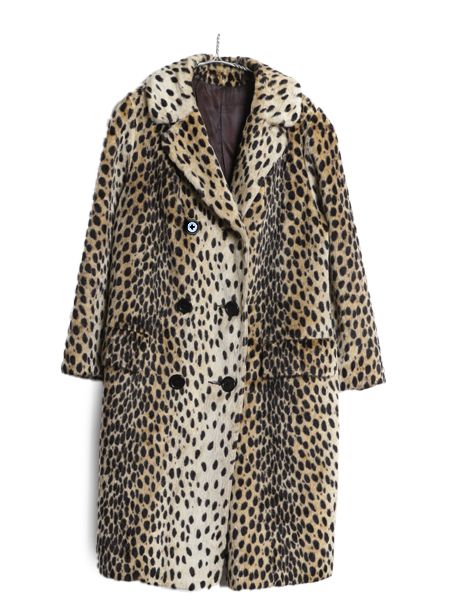 60s CHITA フェイクファー ハーフ コート レディース L 程