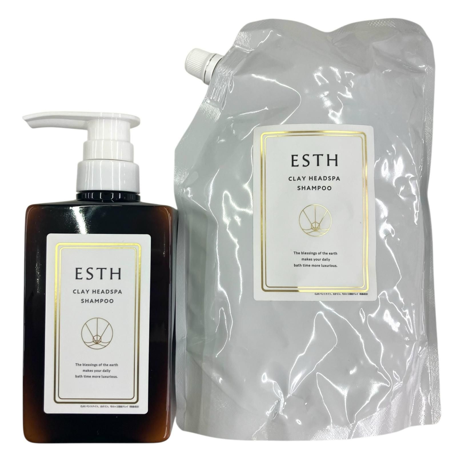 ESTH クレイヘッドスパシャンプー 2本、詰め替え2パックセット 楽天市場】【マラソン48%OFFクーポン☆2/10 1:59まで】《公式》 ESTH