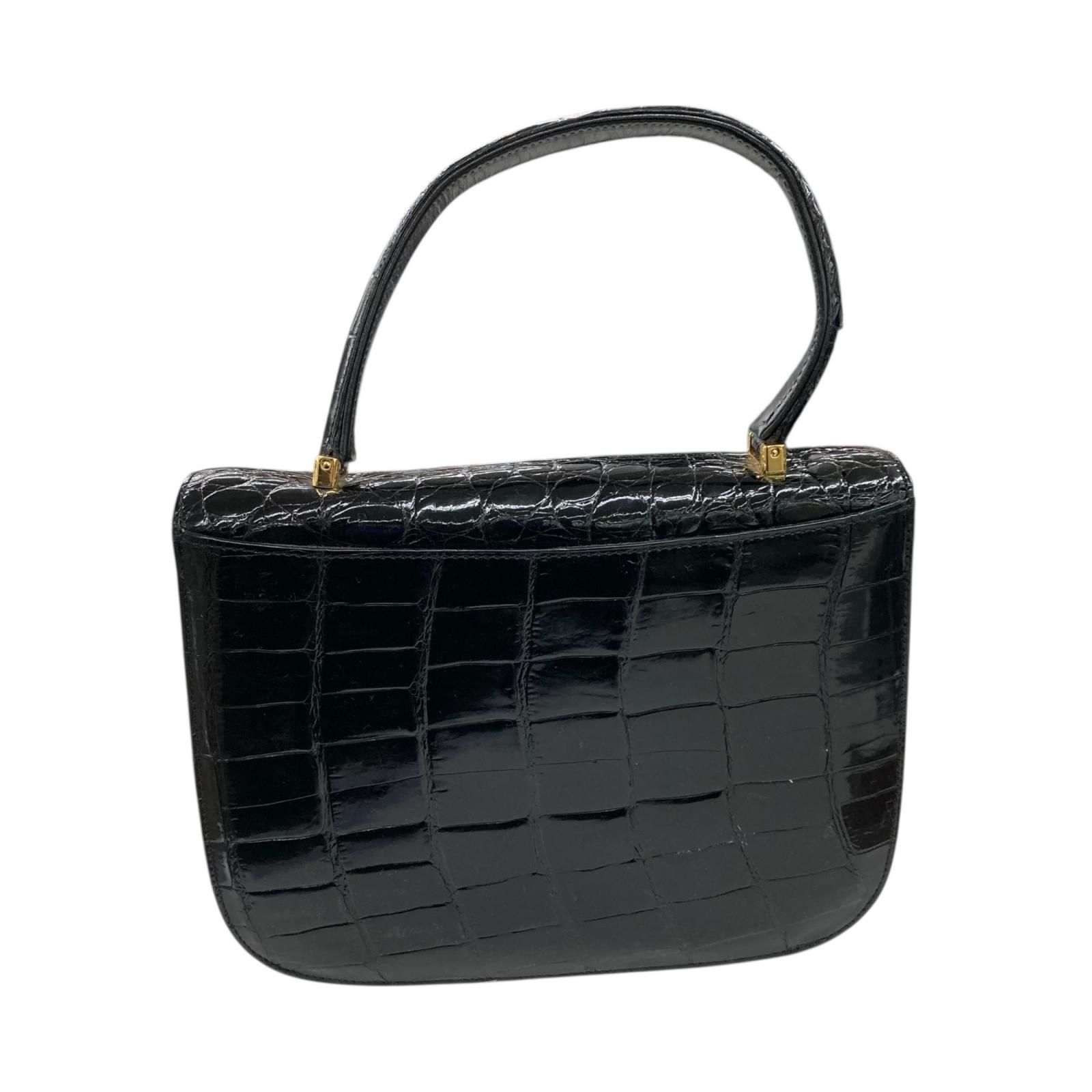 186000 JRA クロコダイル ハンドバッグ 黒 - メルカリ
