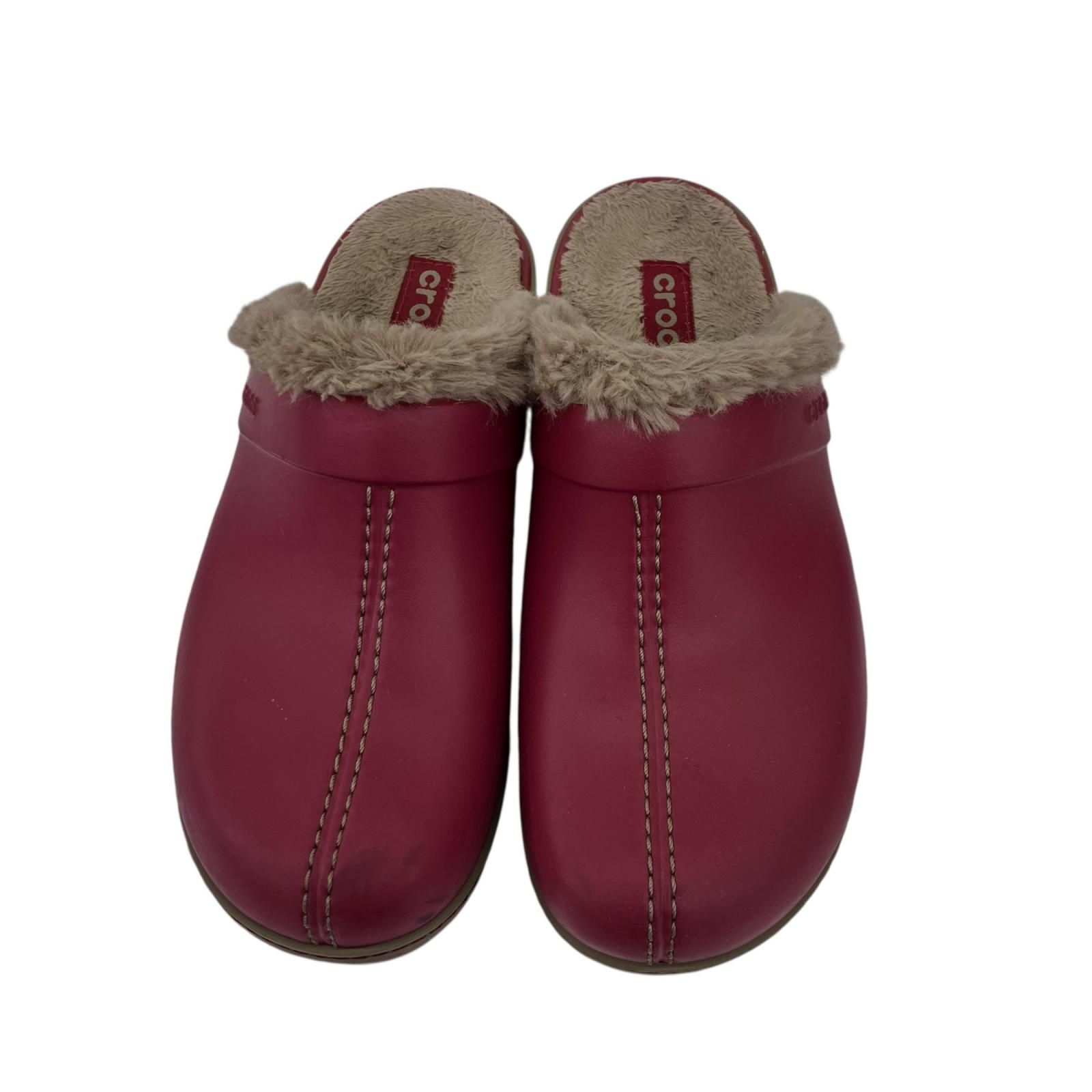 186001 Crocs クロックス コブラー ボア ファー サボサンダル 24cm