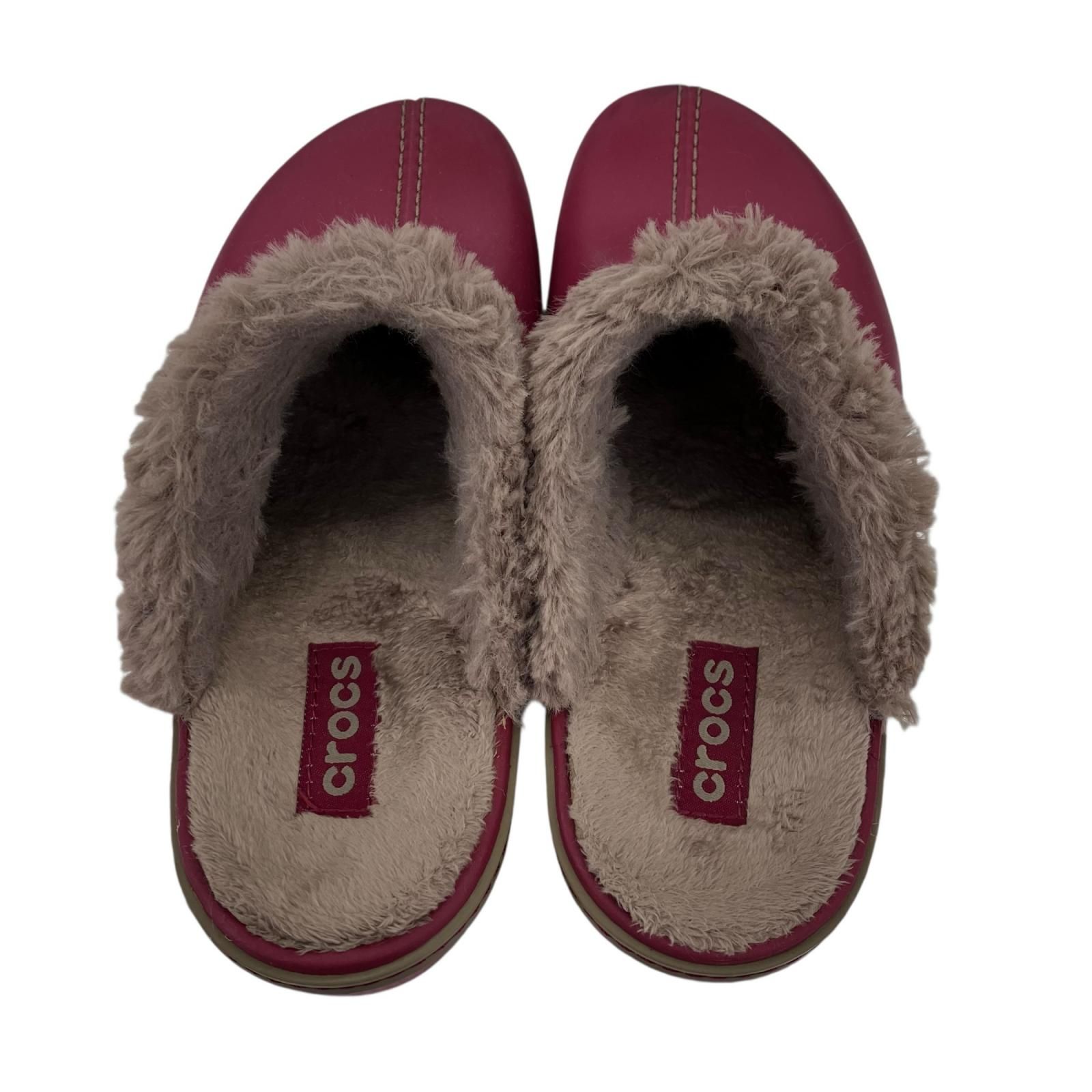 186001 Crocs クロックス コブラー ボア ファー サボサンダル 24cm