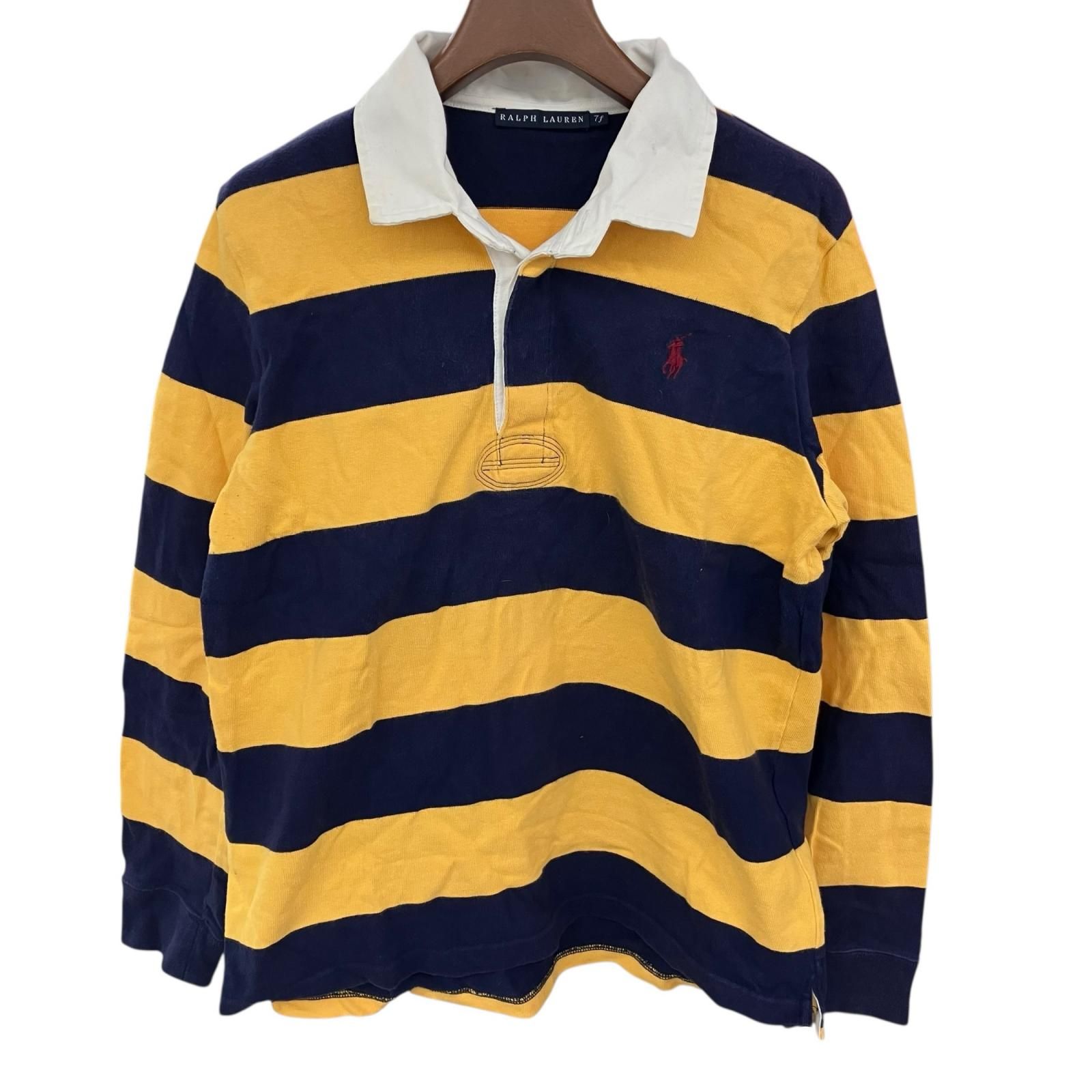 186000 RALPH LAUREN ラルフローレン ラガーシャツ イエロー ネイビー