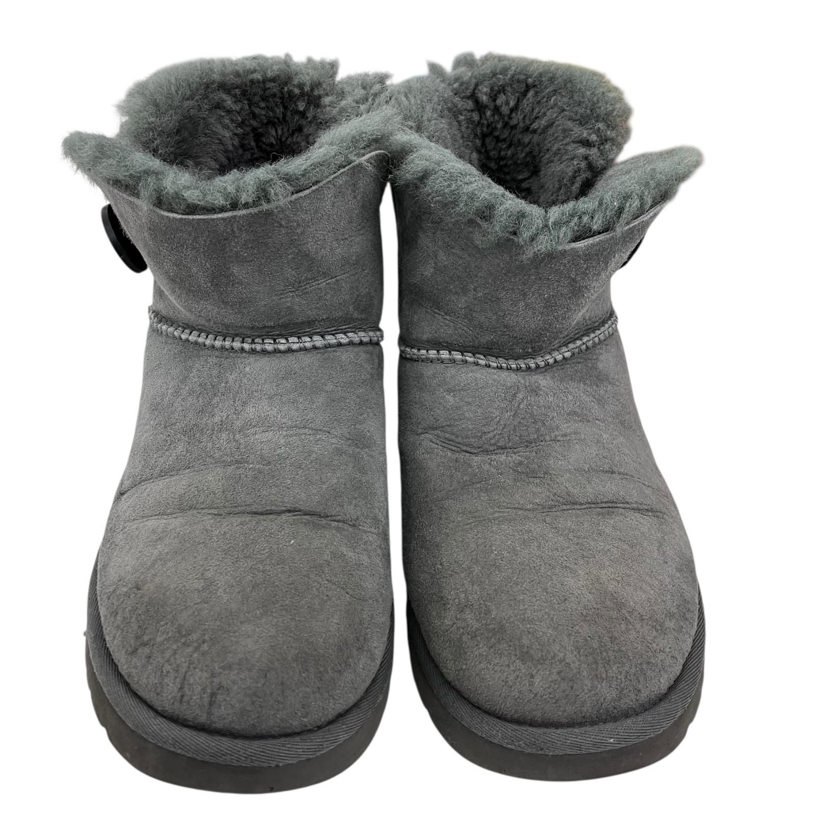 186000 現状品 UGG アグ ショートブーツ ムートンブーツ 25cm グレー