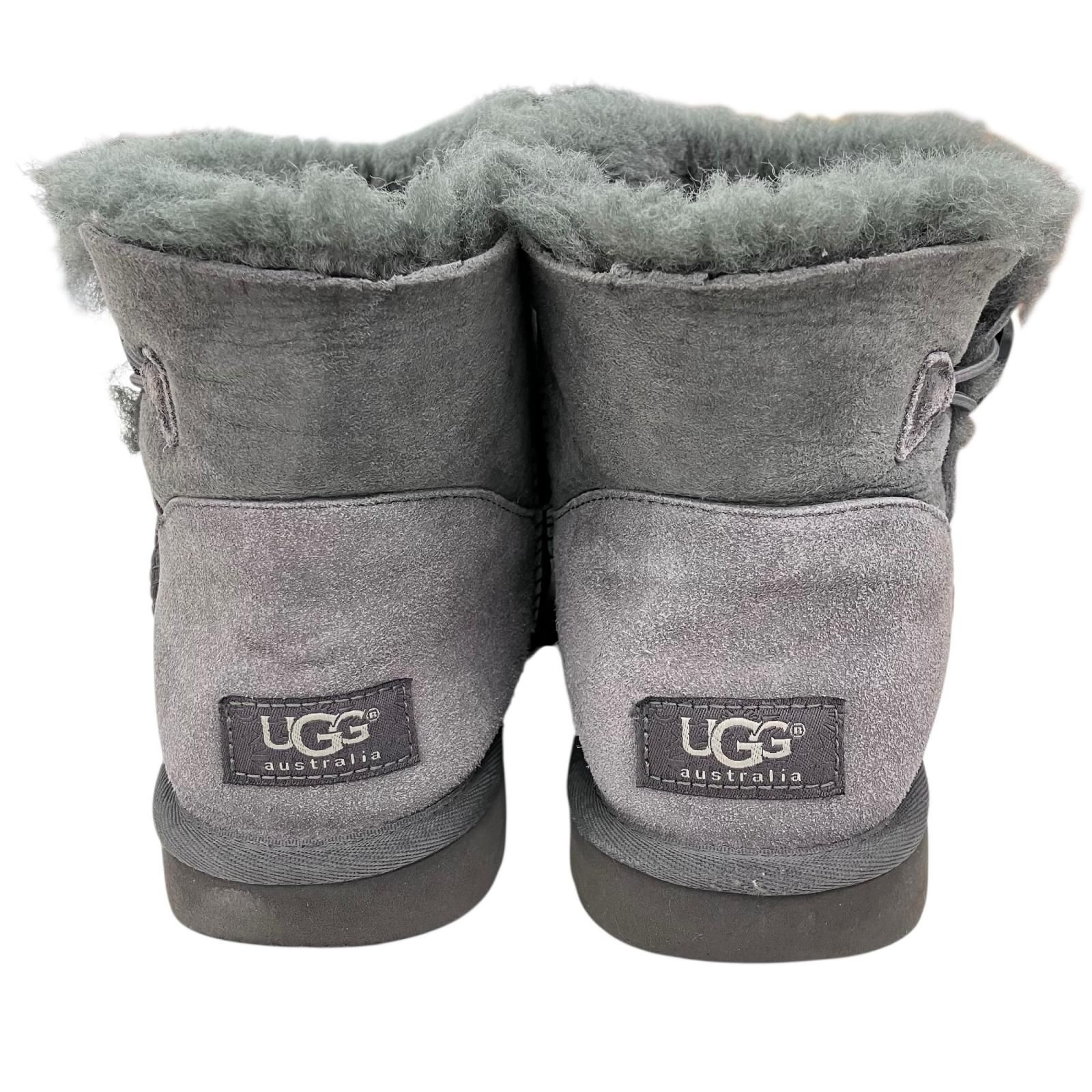 186000 現状品 UGG アグ ショートブーツ ムートンブーツ 25cm グレー