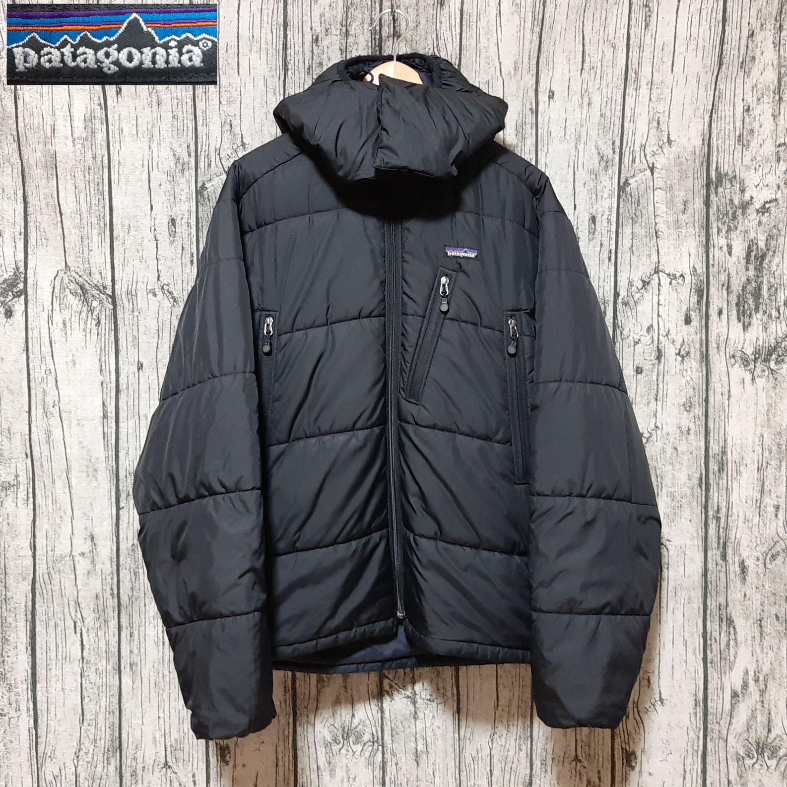 size M】patagonia Puff Jacket Black Navy 2004 パタゴニア パフ