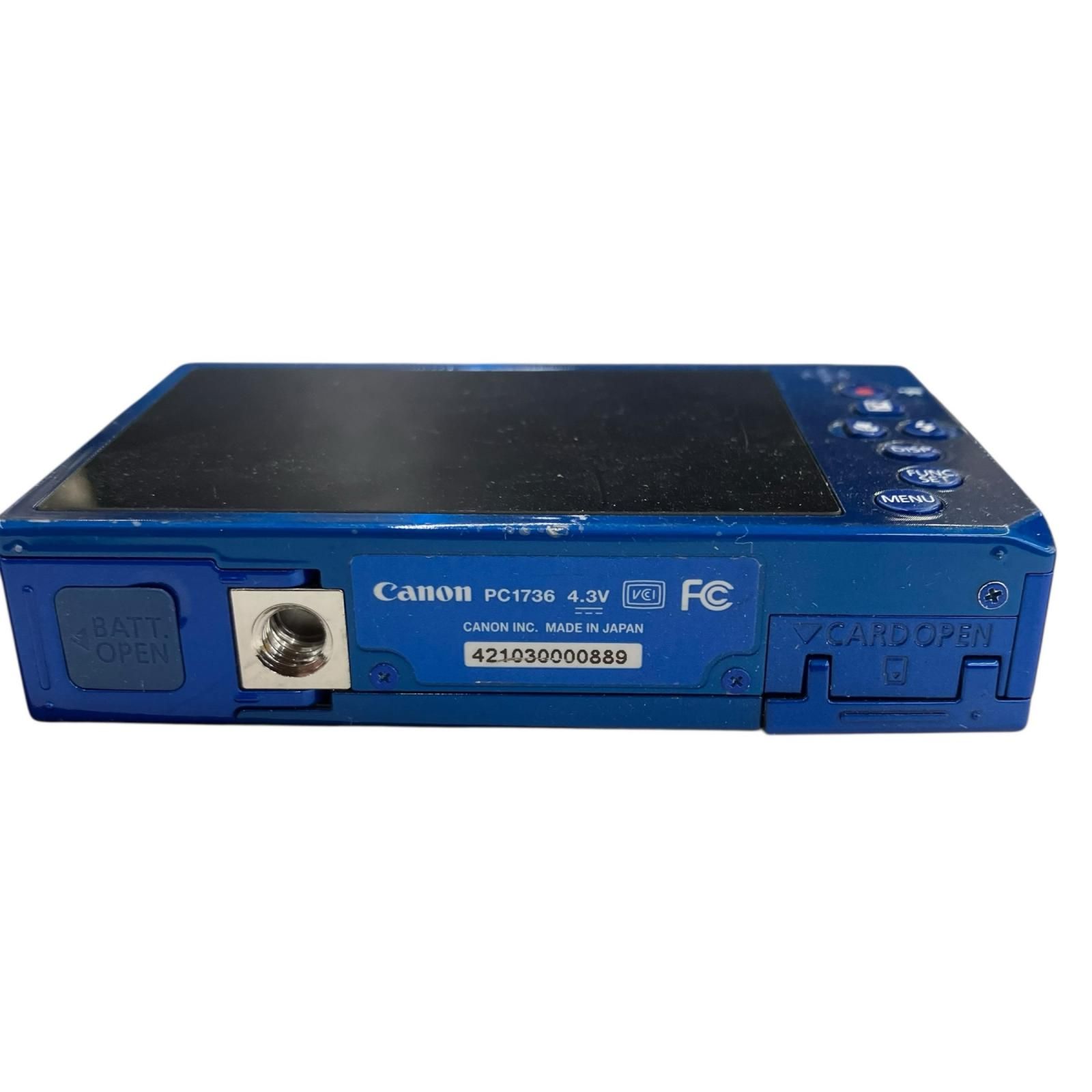 118011 動作未確認 canon キャノン デジタルカメラ IXY3 PC1736 ブルー