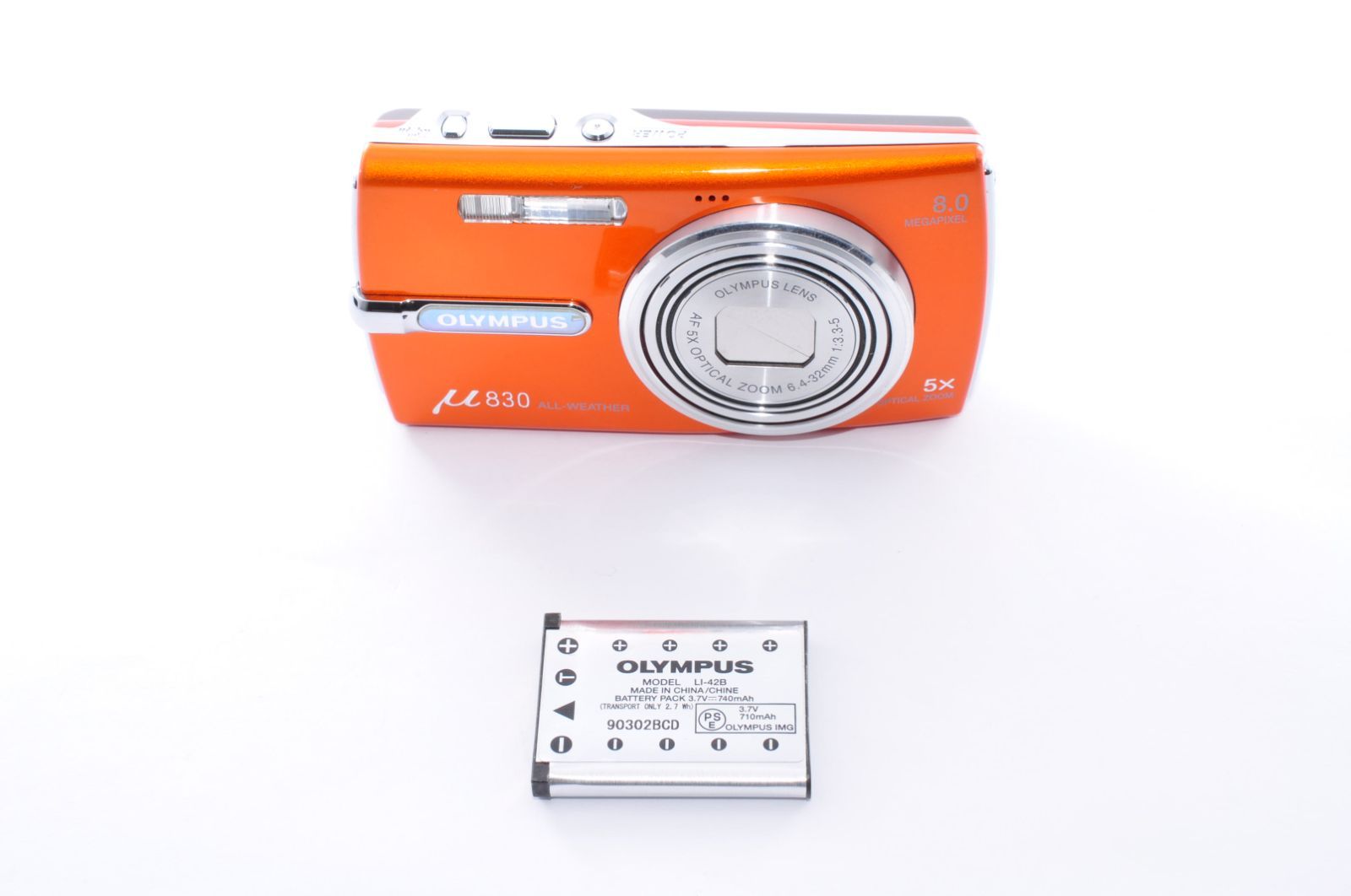 OLYMPUS μ830 DIGITAL Camera オレンジ デジカメ デジタルカメラ
