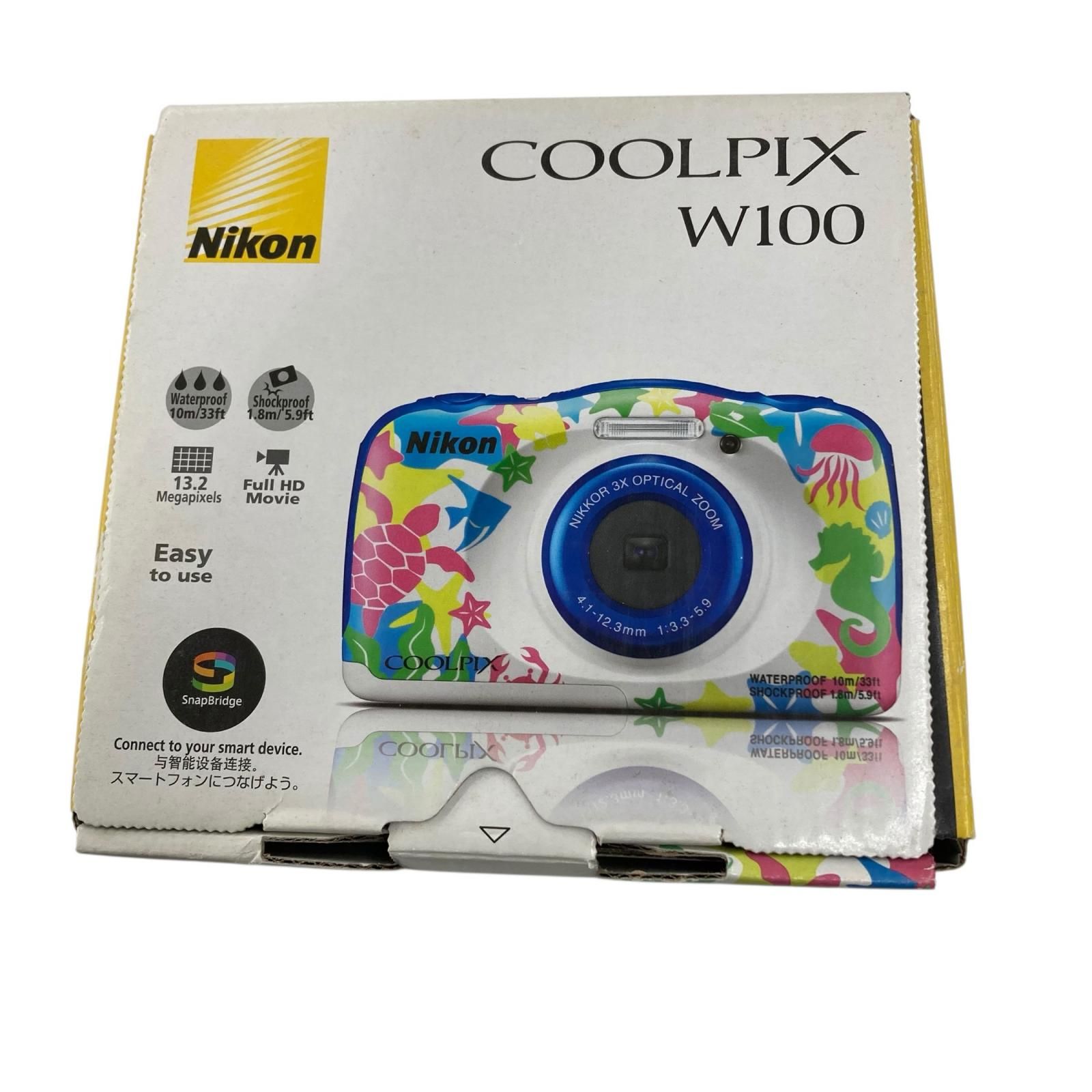 動作確認済 Nikon COOLPIX W100 防水コンパクトカメラ 186000 動作未確認 Nikon ニコン コンパクトデジタルカメラ COOLPIX