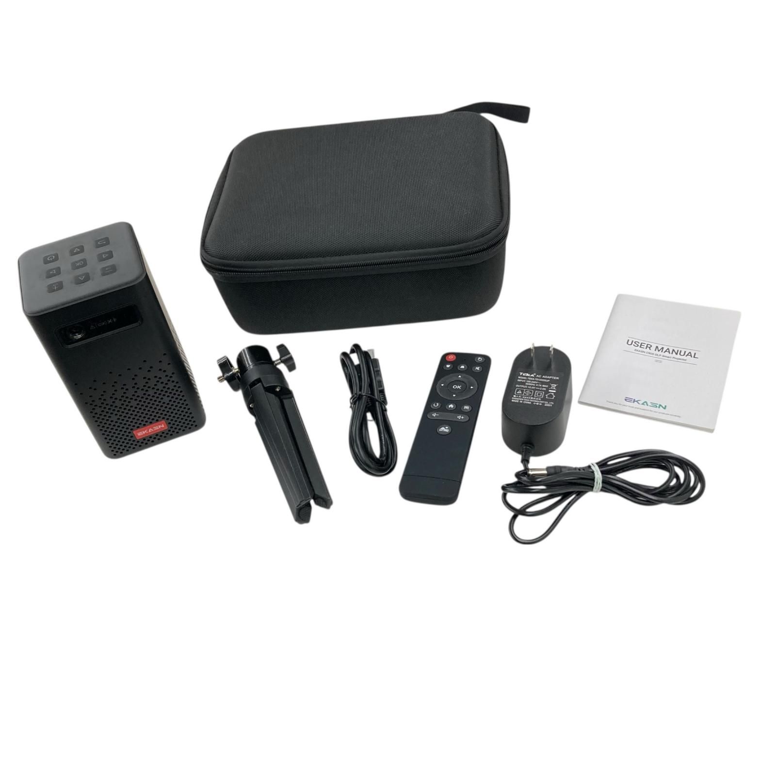 186000 通電確認のみ EKASN スマートプロジェクター C900 ブラック